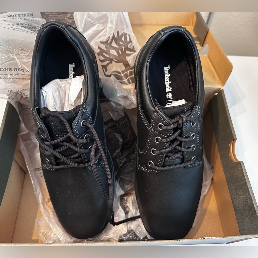 Timberland Men's Black Leather Oxfords